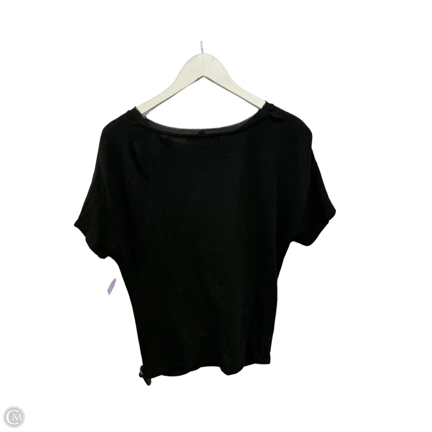 Top Short Sleeve By White House Black Market In Black, Size: L