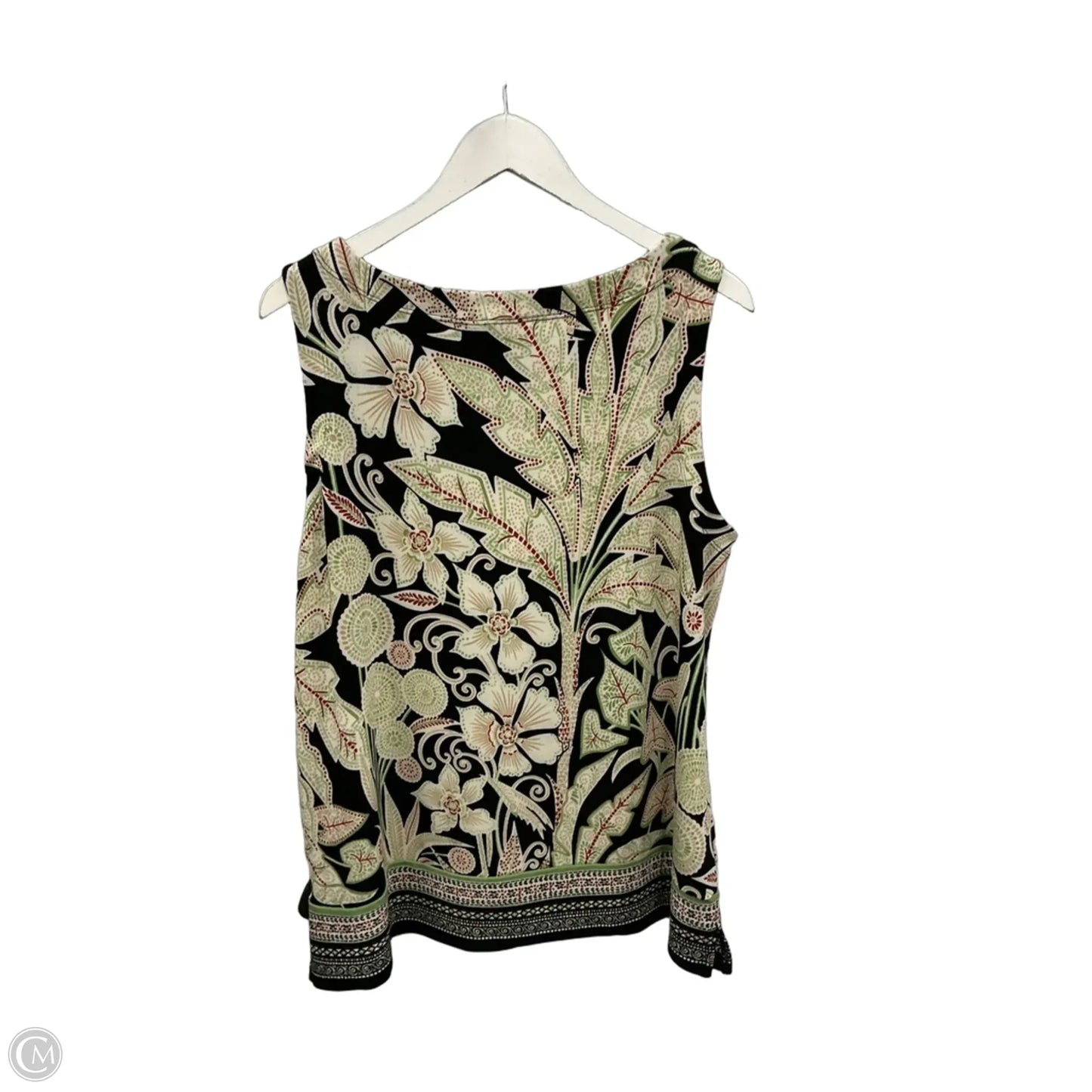 Top Sleeveless By Chicos In Green, Size: Xl