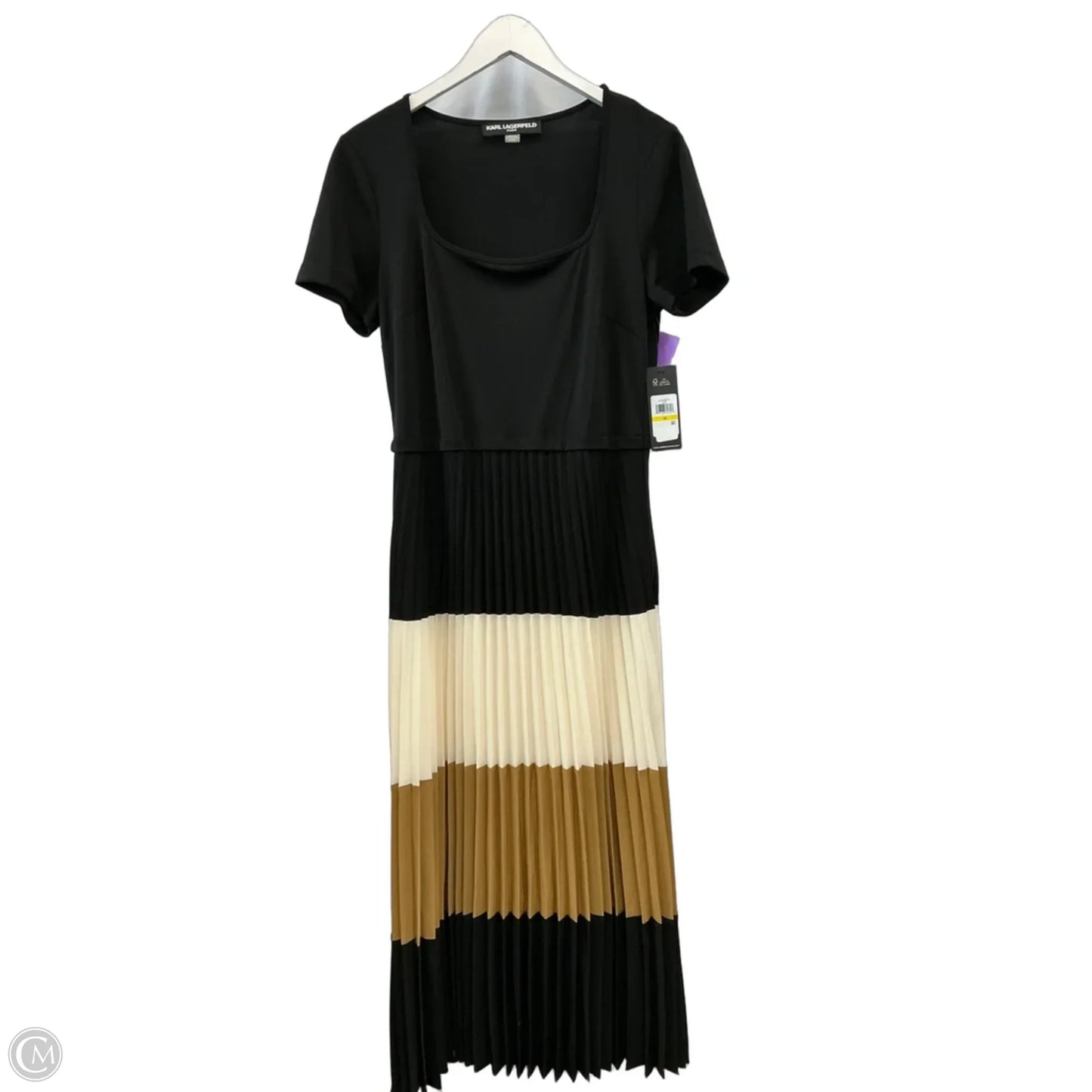 Dress Designer By Karl Lagerfeld In Black & Brown, Size: M