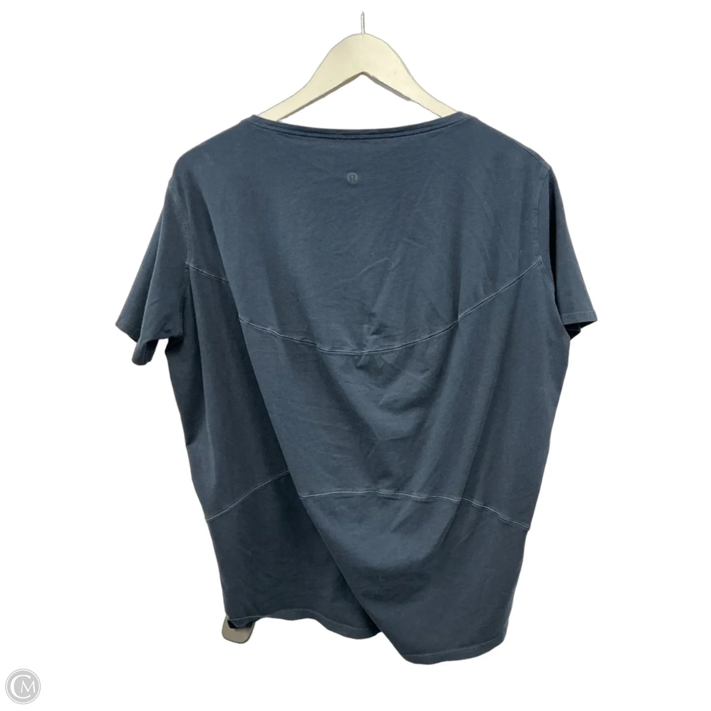Athletic Top Short Sleeve By Lululemon In Navy, Size: S