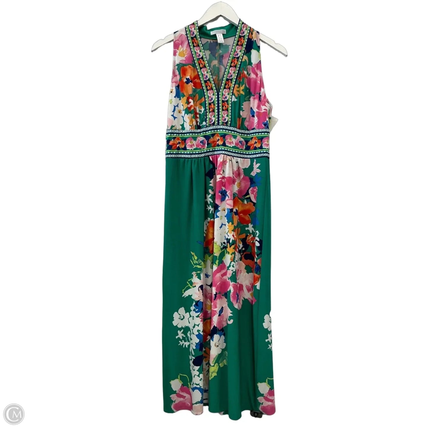Dress Casual Maxi By London Times In Green, Size: M