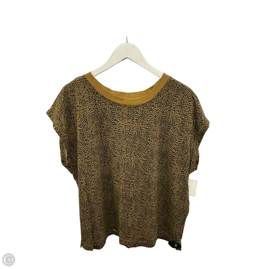Top Short Sleeve By Loft In Animal Print, Size: Xl
