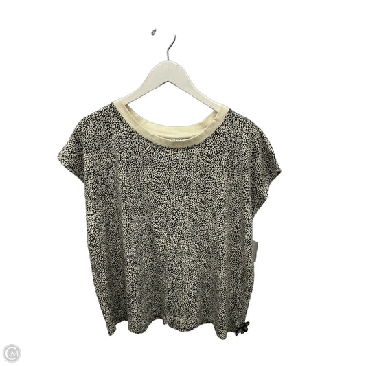 Top Short Sleeve By Loft In Animal Print, Size: Xl