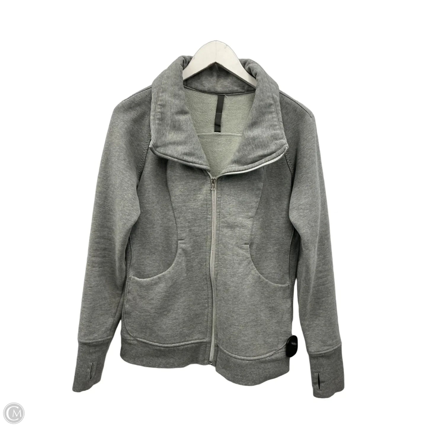 Athletic Jacket By Lululemon In Grey, Size: M