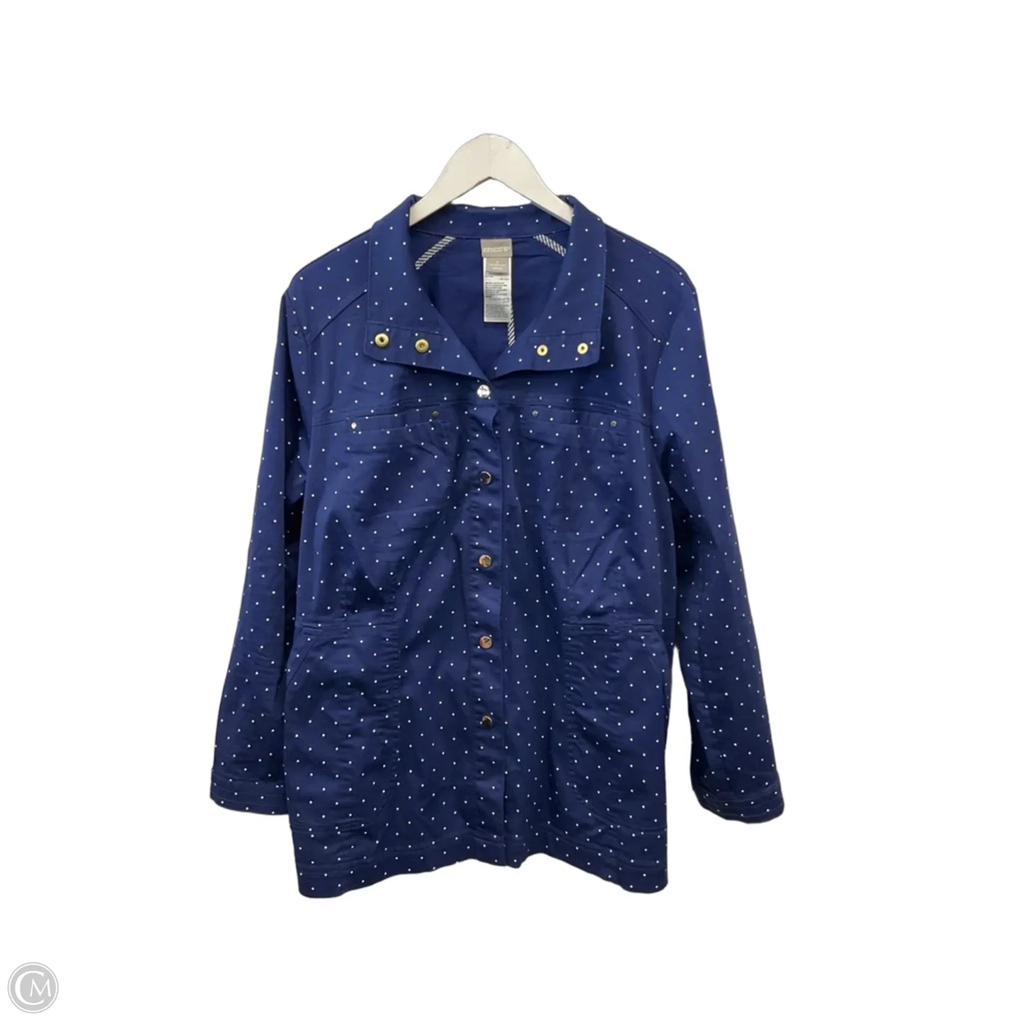 Jacket Other By Chicos In Polkadot Pattern, Size: Xl