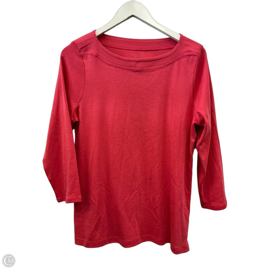 Top 3/4 Sleeve By Chicos In Coral, Size: M