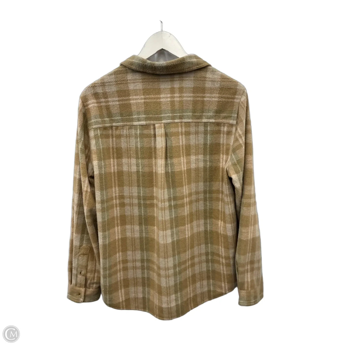 Jacket Shirt By Beachlunchlounge In Tan, Size: L