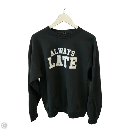 Sweatshirt Crewneck By Cme In Black, Size: M