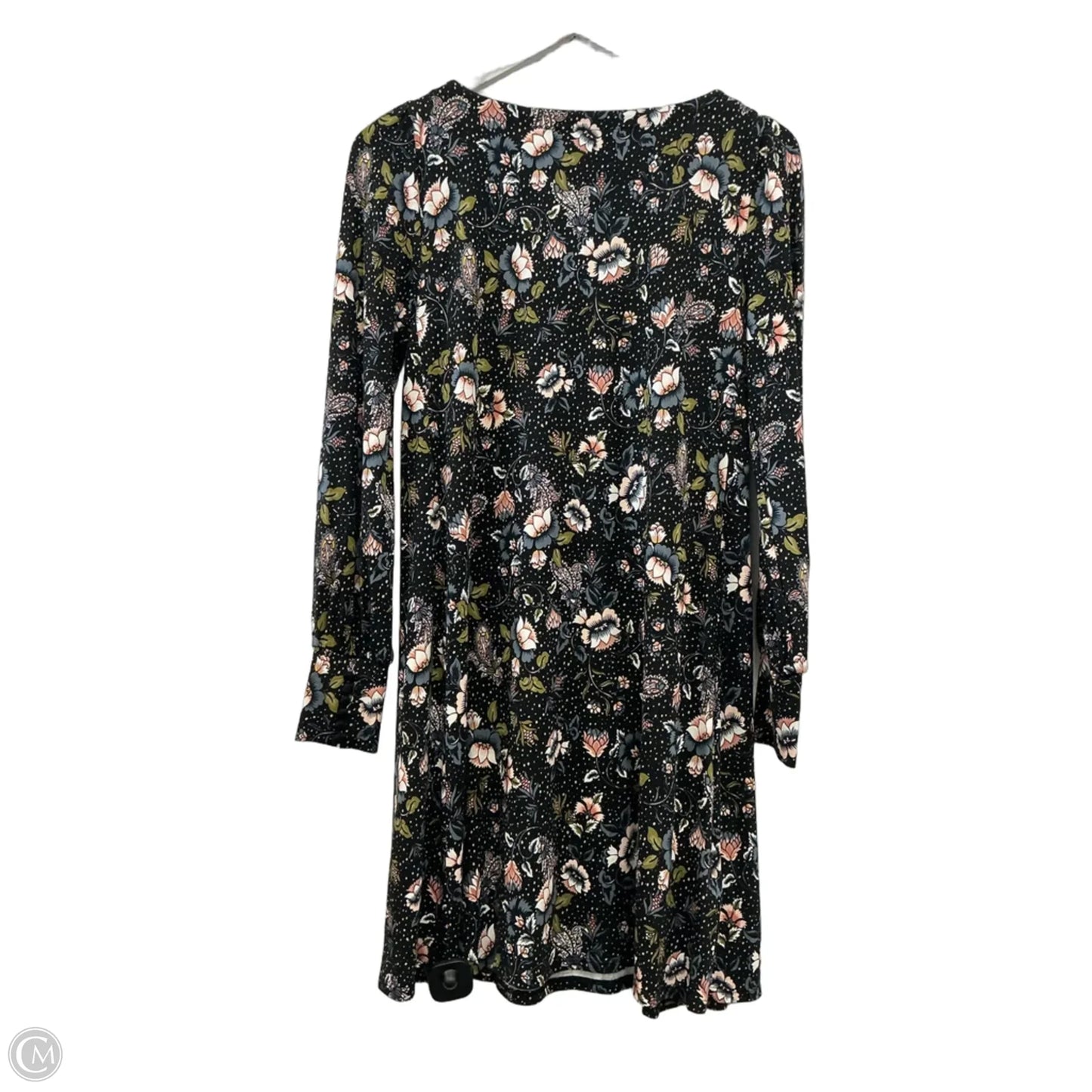 Dress Casual Midi By Loft In Black & Green, Size: Xs