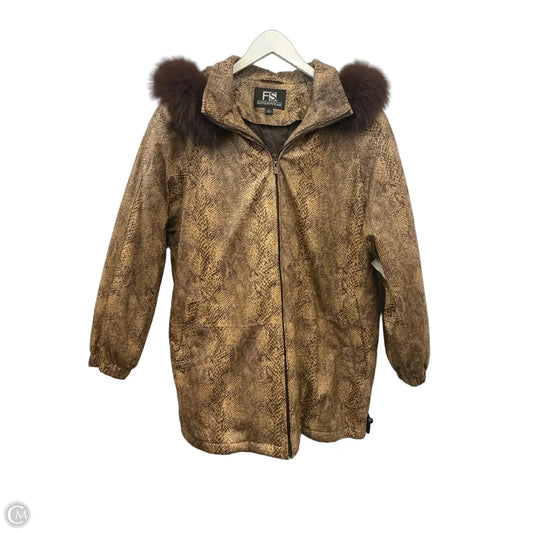 Coat Puffer & Quilted By Clothes Mentor In Brown, Size: L