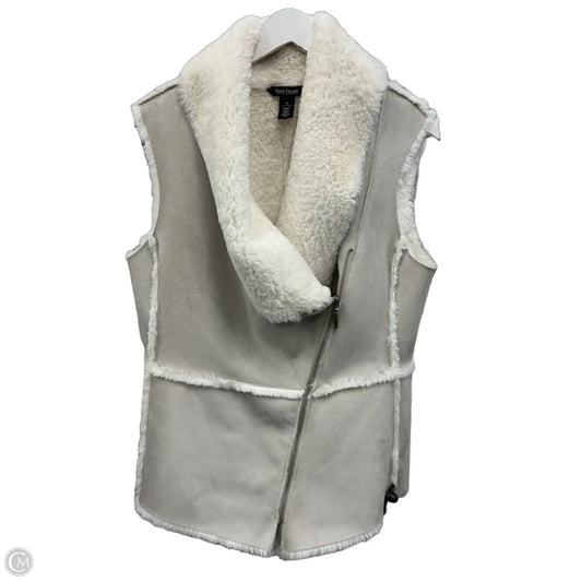 Vest Faux Fur & Sherpa By White House Black Market In Cream, Size: M