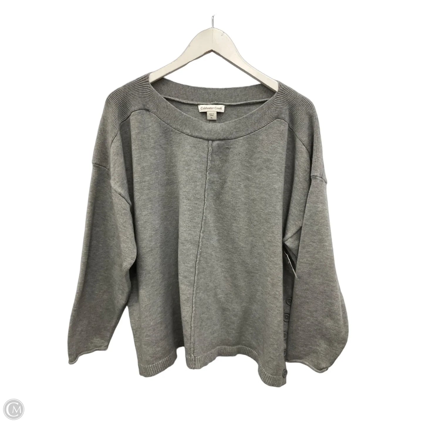 Sweater By Coldwater Creek In Grey, Size: Xl