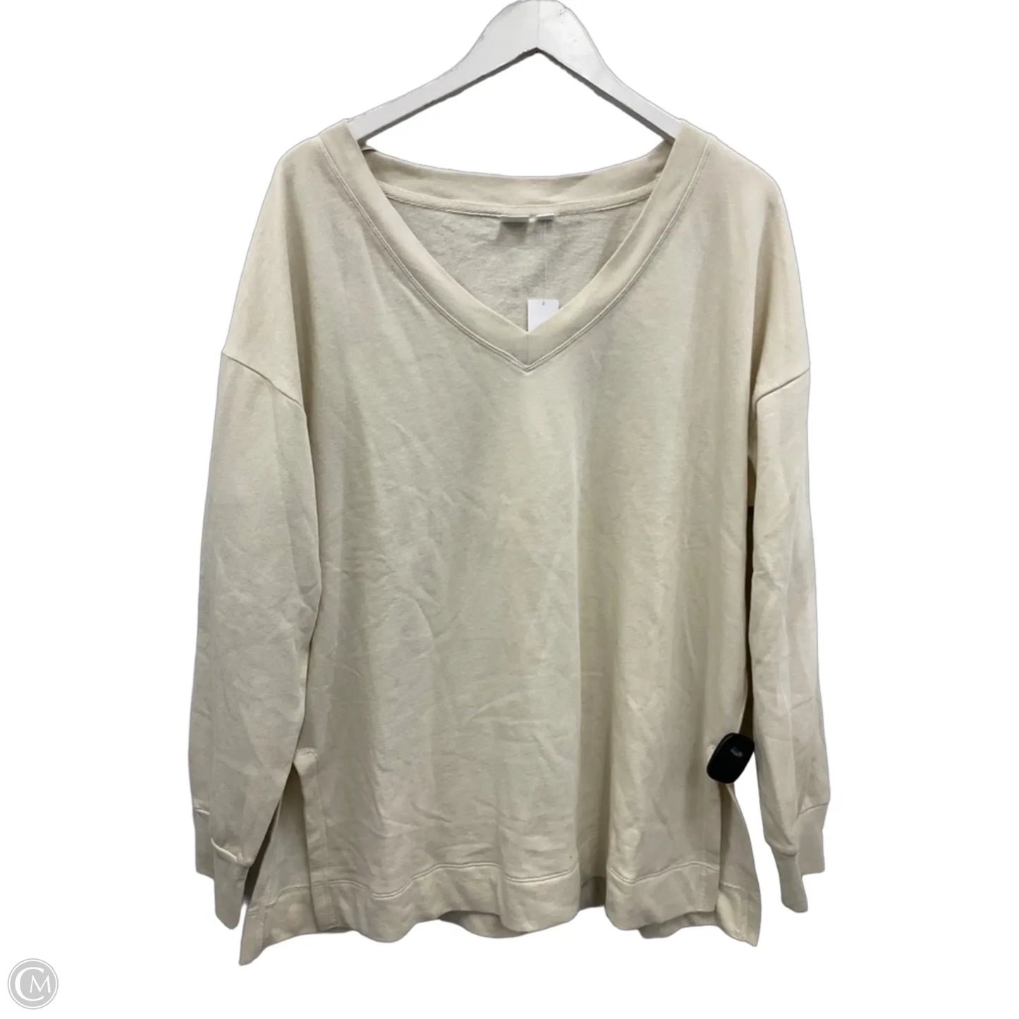 Top Long Sleeve By Gap In Ivory, Size: L
