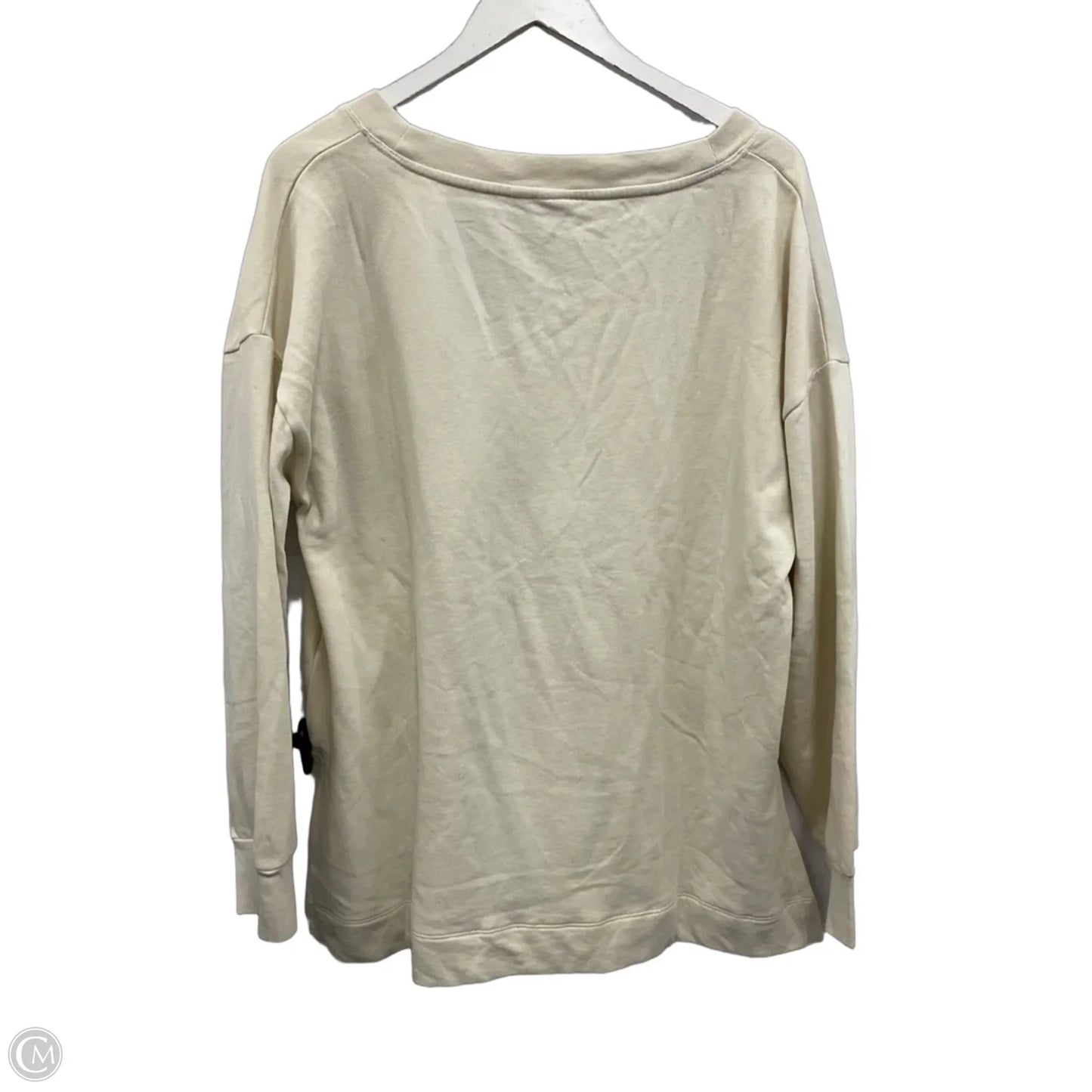 Top Long Sleeve By Gap In Ivory, Size: L