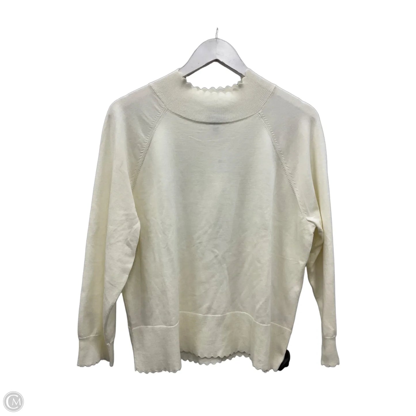 Top 3/4 Sleeve By Talbots In Cream, Size: Xl