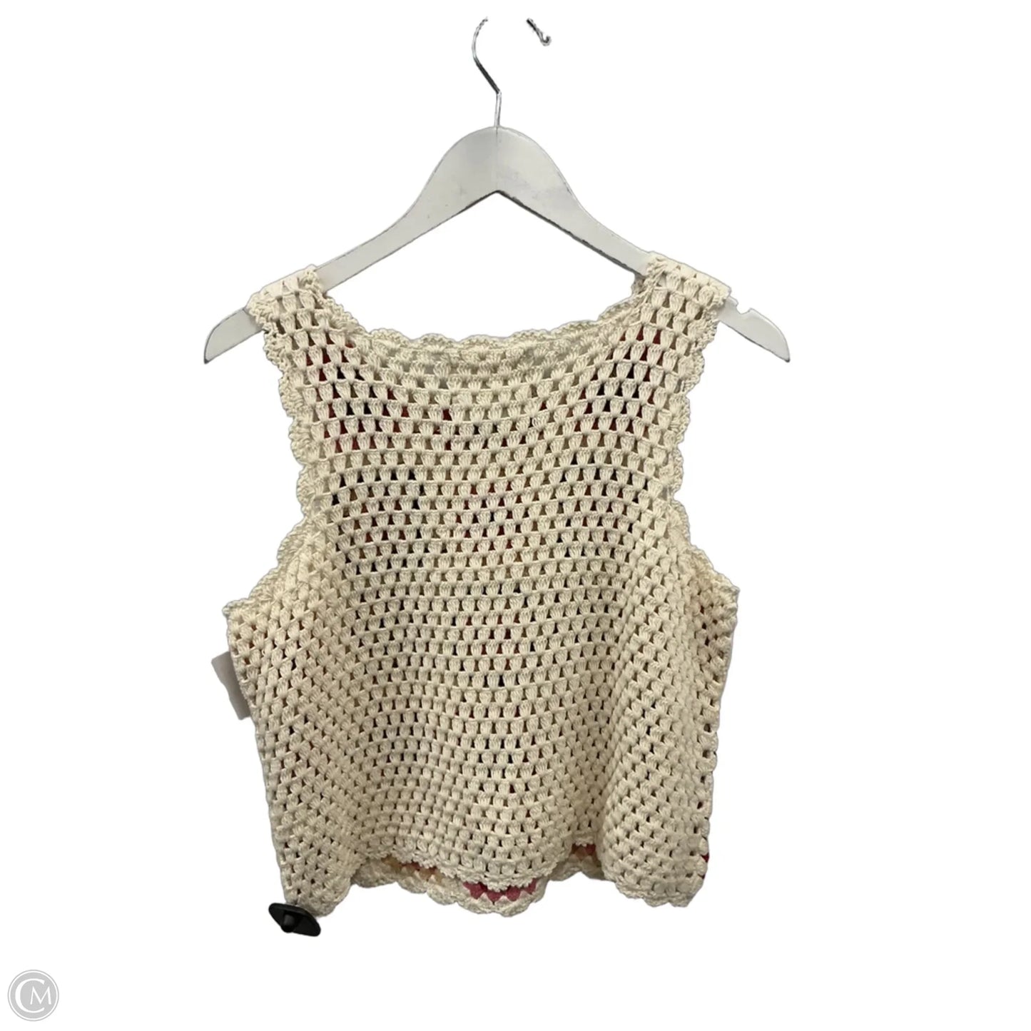 Top Sleeveless By Lucky Brand In Cream & Pink, Size: S
