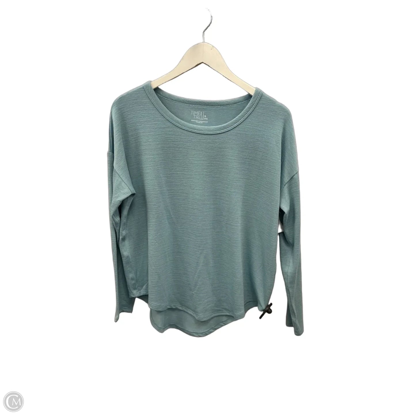 Top Long Sleeve Basic By Time And Tru In Blue, Size: S