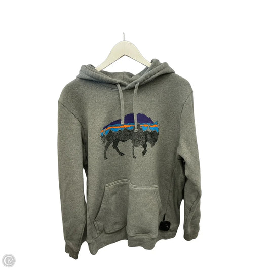 Sweatshirt Hoodie By Patagonia In Grey, Size: M