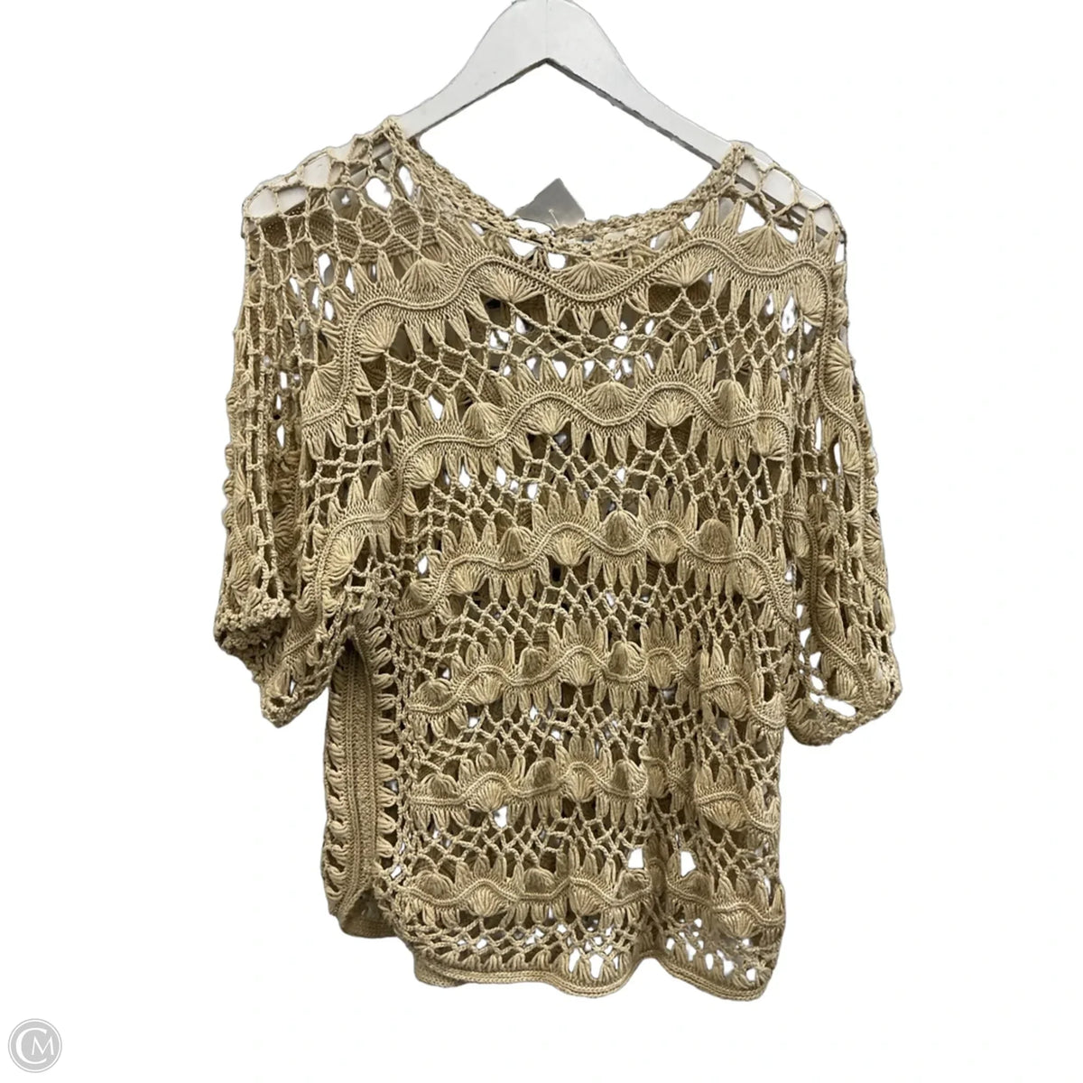 Top Short Sleeve By Chicos In Beige, Size: S