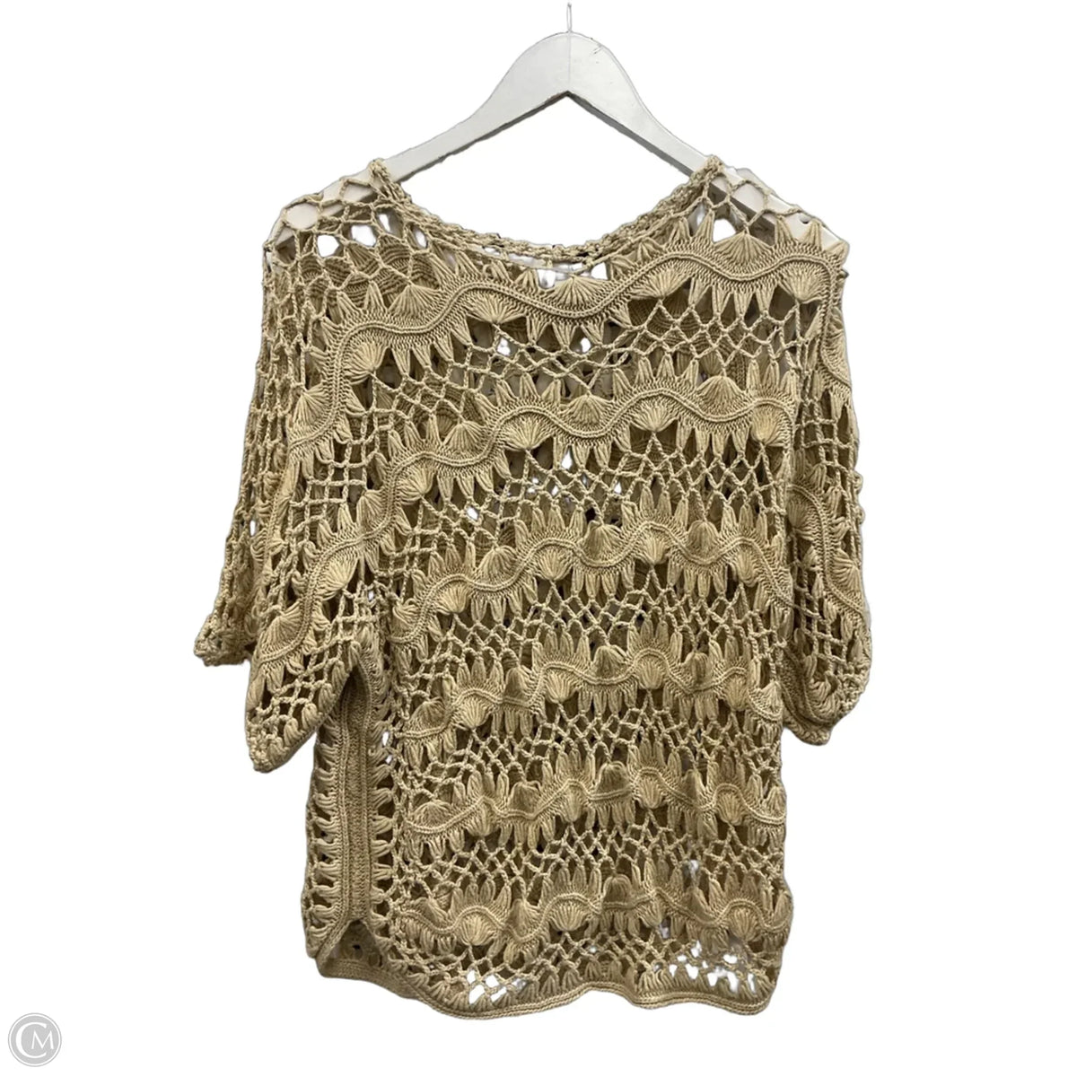 Top Short Sleeve By Chicos In Beige, Size: S