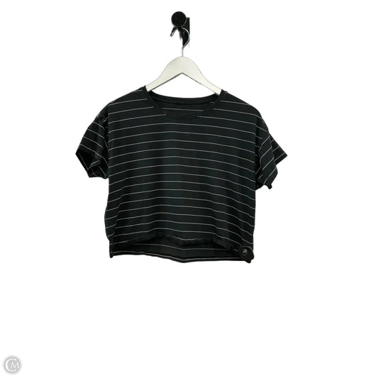 Athletic Top Short Sleeve By Lululemon In Black & White, Size: S