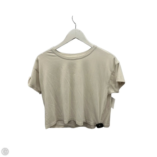 Athletic Top Short Sleeve By Lululemon In Cream, Size: S