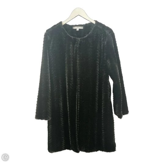 Coat Faux Fur & Sherpa By Fever In Black, Size: Xl