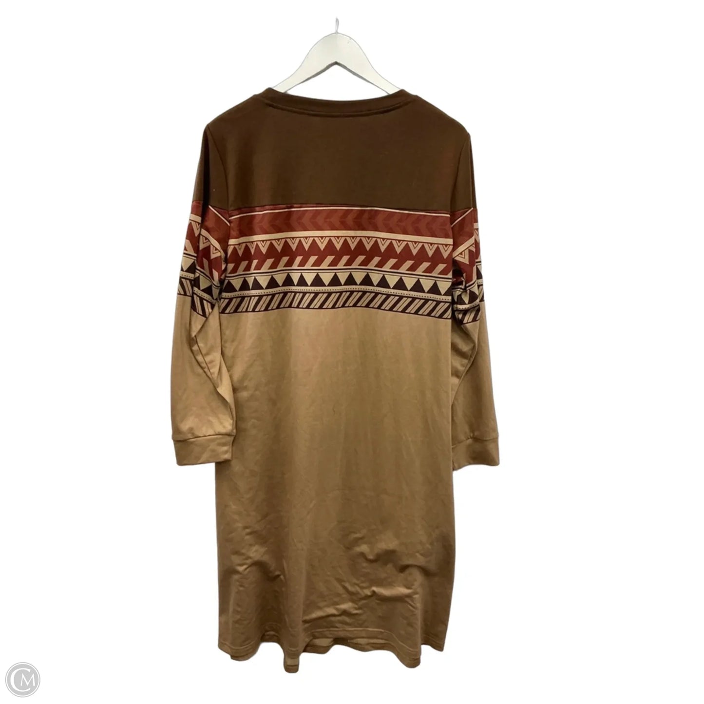 Tunic Long Sleeve By Bloomchic In Brown, Size: Xl