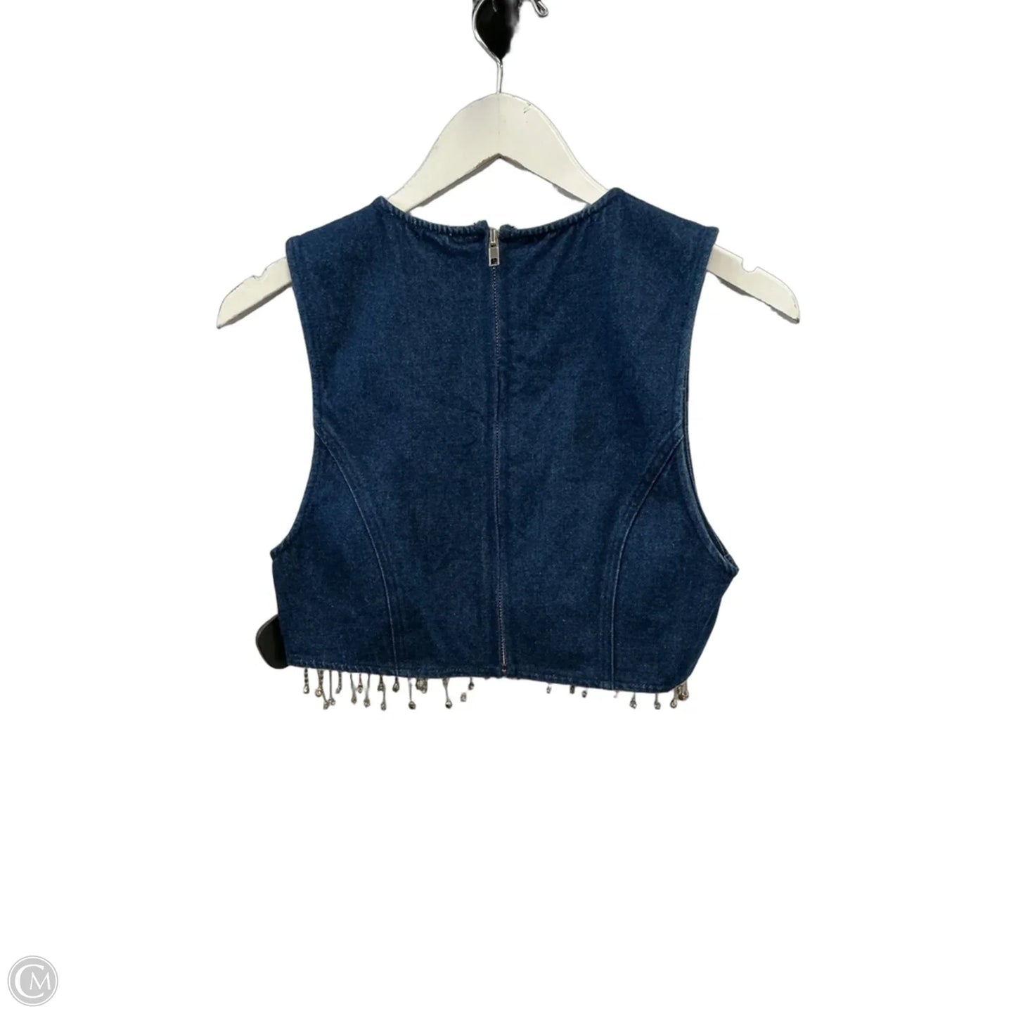 Top Sleeveless By Geegee In Blue Denim, Size: S