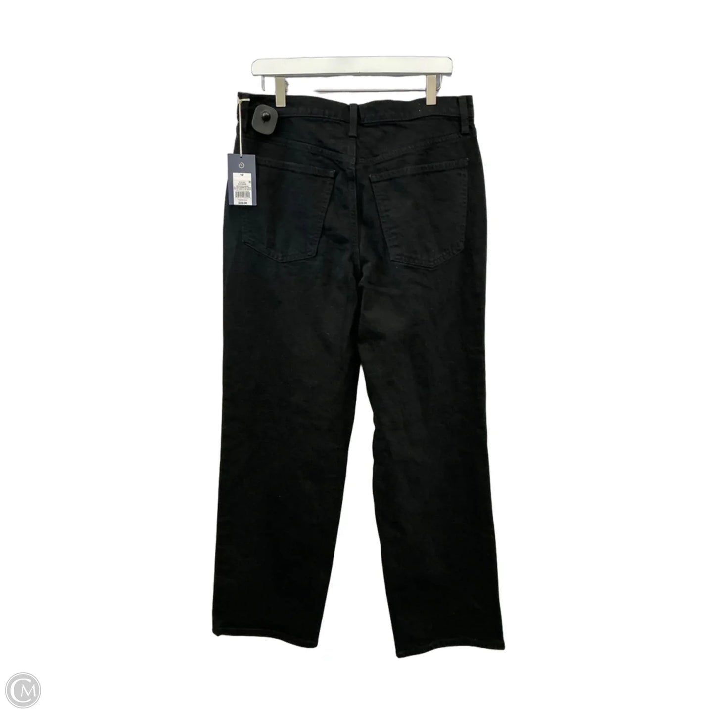 Jeans Straight By Universal Thread In Black Denim, Size: 12