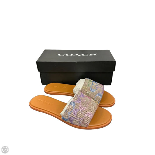 Sandals Designer By Coach In Multi-colored, Size: 8.5
