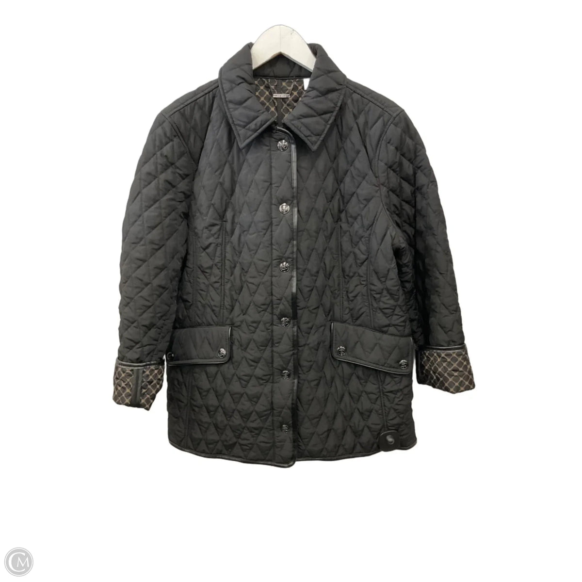 Jacket Puffer & Quilted By Chicos In Black, Size: 12