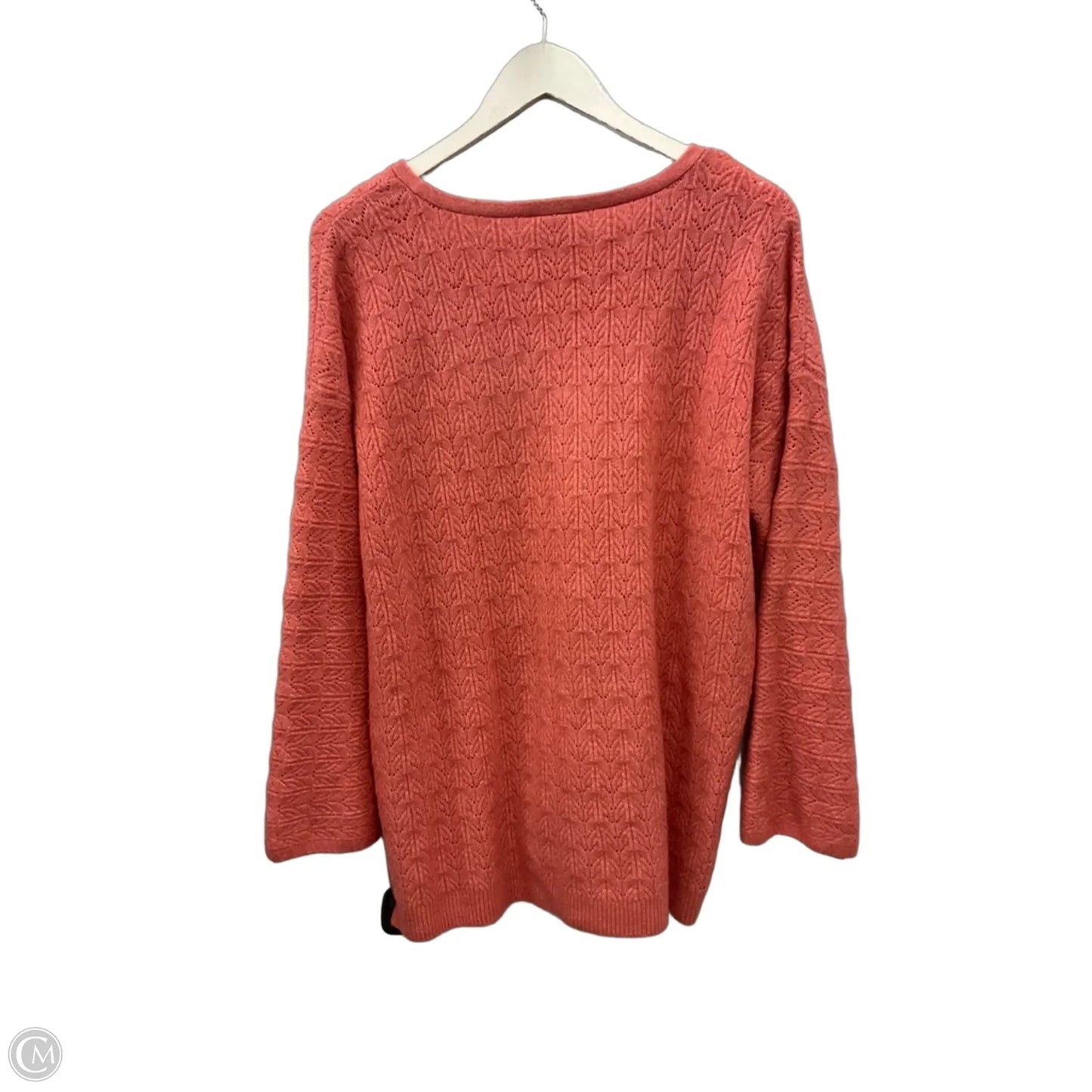 Sweater By Chicos In Peach, Size: L