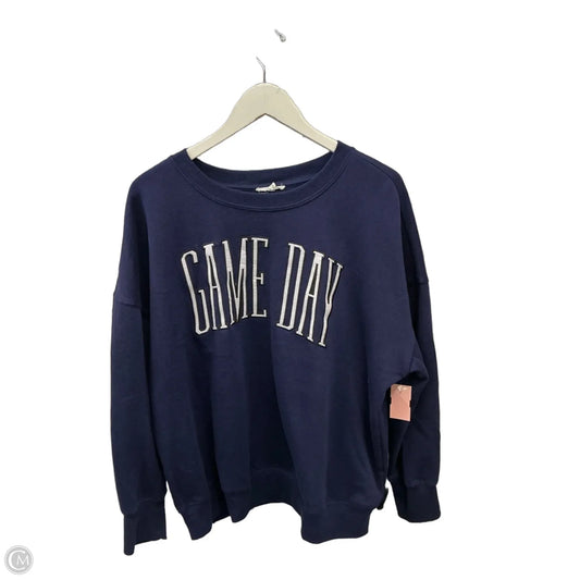 Sweatshirt Crewneck By Maurices In Navy, Size: Xl