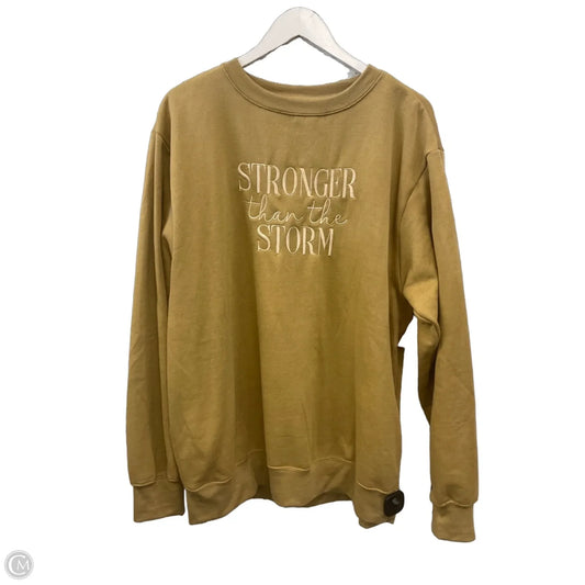 Sweatshirt Crewneck By Clothes Mentor In Yellow, Size: 2x