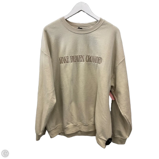 Sweatshirt Crewneck By Gildan In Beige, Size: Xl