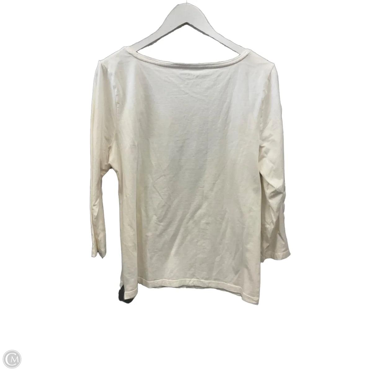 Top 3/4 Sleeve By Talbots In Cream, Size: L