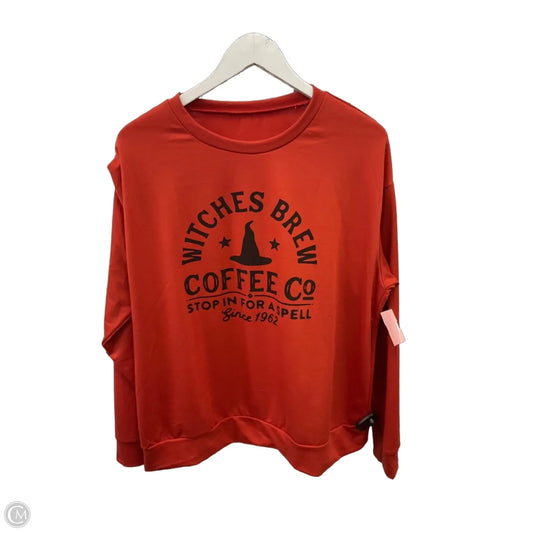 Top Long Sleeve By Clothes Mentor In Orange, Size: L