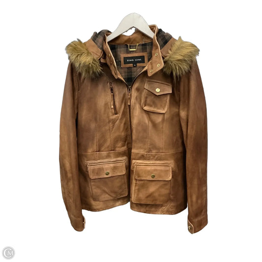 Jacket Leather By Black Rivet In Brown, Size: Xl