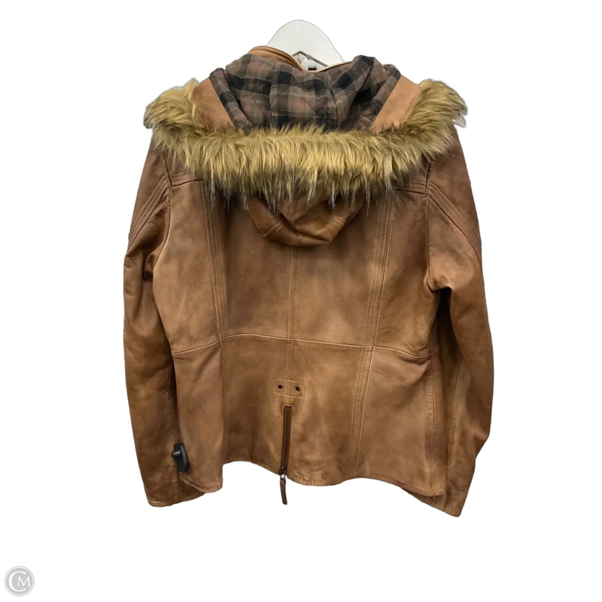 Jacket Leather By Black Rivet In Brown, Size: Xl