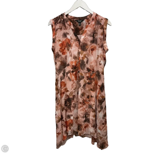 Dress Casual Midi By Simply Vera In Orange & Pink, Size: M