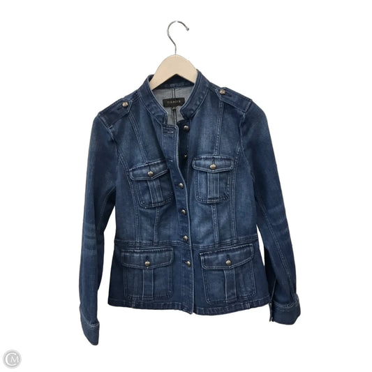 Jacket Denim By Talbots In Silver, Size: S