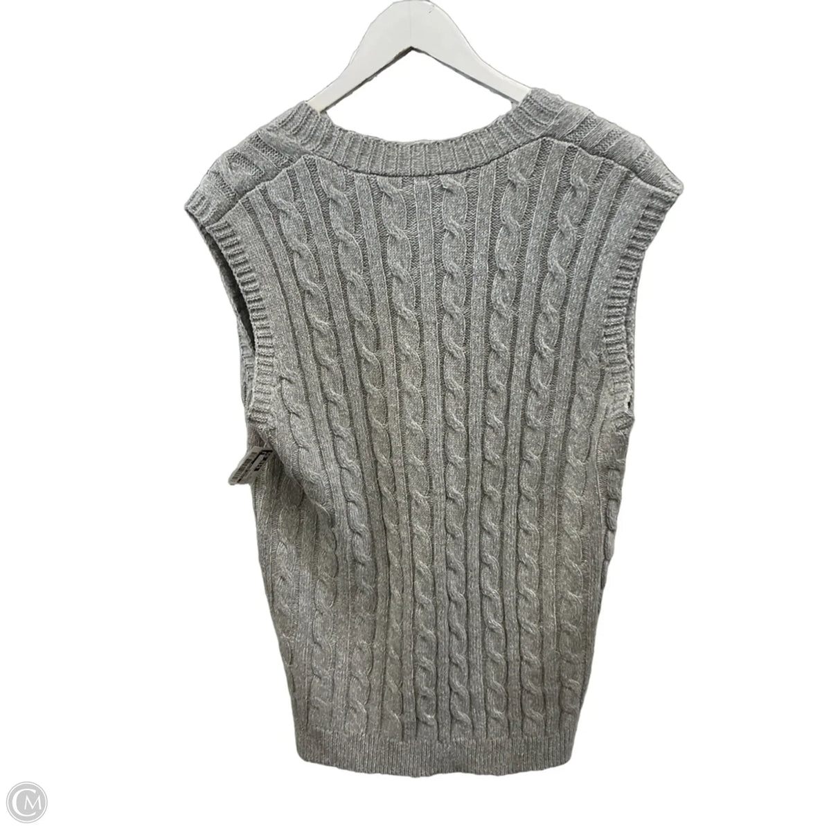 Vest Sweater By Clothes Mentor In Grey, Size: 2x
