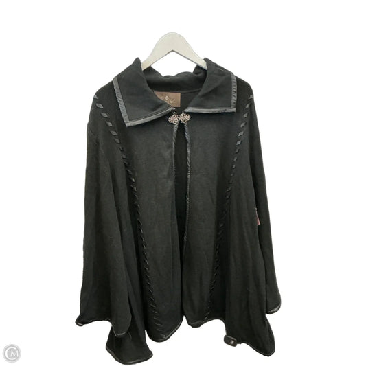 Poncho Designer By Patricia Nash In Black, Size: 1x