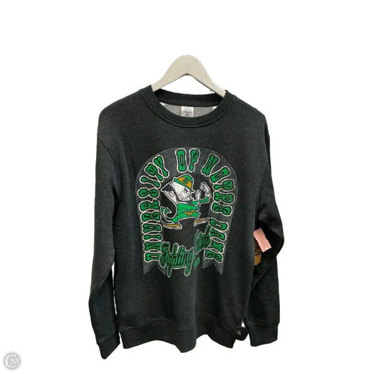 Athletic Sweatshirt Crewneck By Clothes Mentor In Grey, Size: S