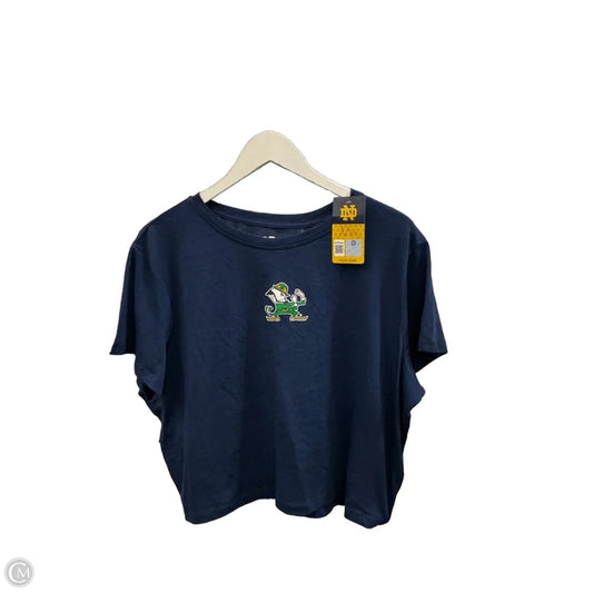 Athletic Top Short Sleeve By Clothes Mentor In Navy, Size: Xl