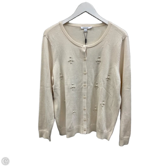 Sweater Cardigan By Chicos In Cream, Size: L