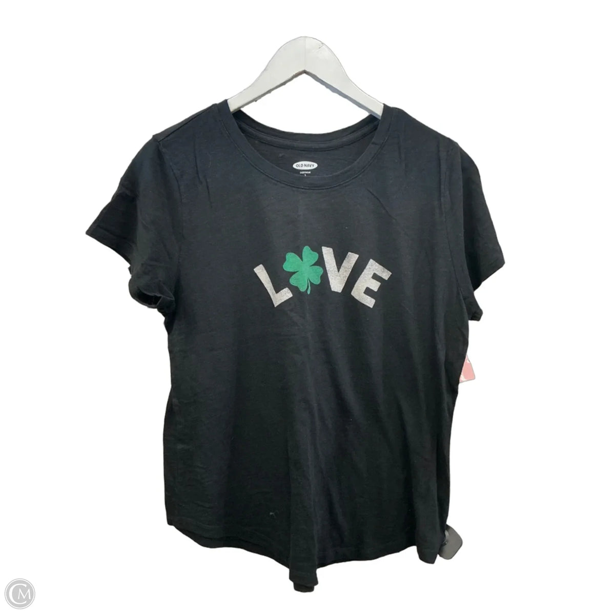 Top Short Sleeve By Old Navy In Black, Size: L