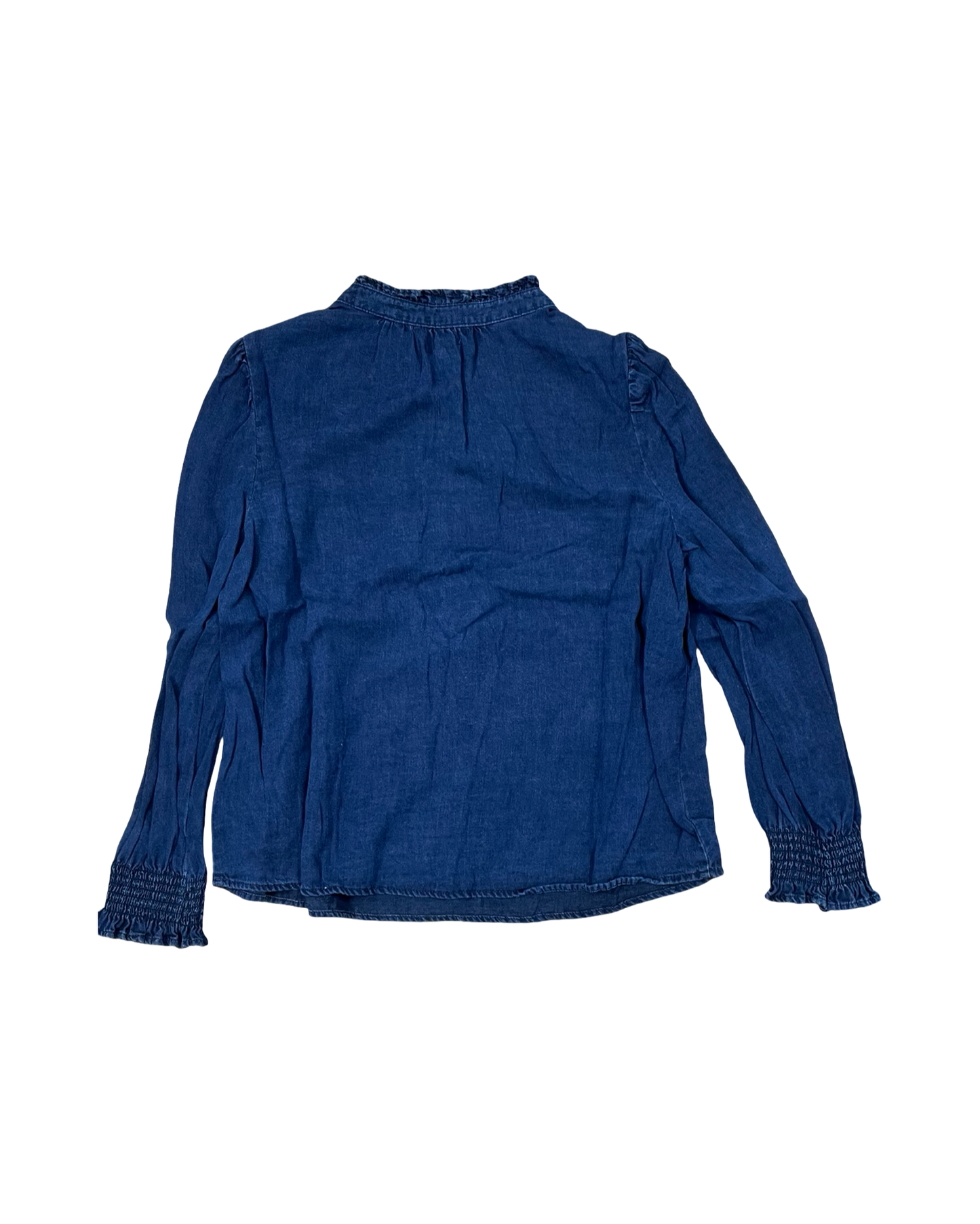 Blouse Ls By Ana In Blue Denim, Size:L