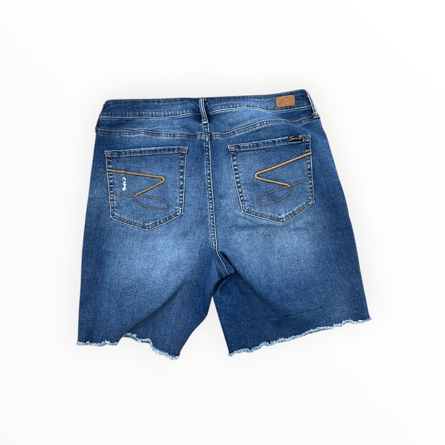Shorts By Seven 7 In Blue Denim, Size:14